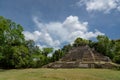 Jaguar Temple at Lamanai Archaeological Reserve, Orange Walk, Belize, Central America Royalty Free Stock Photo