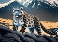 Jaguar Vector graphic illustration in realistic 3d art