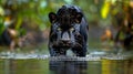 Jaguar Walking in Water Royalty Free Stock Photo