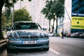 Jaguar X-type Car Parked In Street. X-type Is An Entry-level Luxury Car That Was Manufactured And Marketed By Jaguar Royalty Free Stock Photo