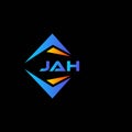 JAH abstract technology logo design on Black background. JAH creative initials letter logo concept