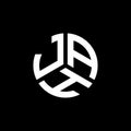 JAH letter logo design on white background. JAH creative initials letter logo concept. JAH letter design