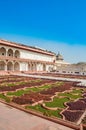 The Jahangir Palace inside the Red Fort in Agra, Uttar Pradesh state of India. Agra Red Fort was the main residence of the Royalty Free Stock Photo