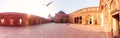 Jahangir Palace in Red Agra Fort, sunny panorama, India Royalty Free Stock Photo