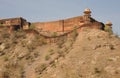 Jaigarh Fort from Amber palace, Jaipur, India. Royalty Free Stock Photo