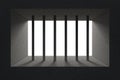 Jail Bars in Prison Window. 3d Rendering Royalty Free Stock Photo