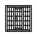 jail cell bars crime color icon vector illustration Royalty Free Stock Photo