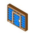 jail cell bars crime isometric icon vector illustration Royalty Free Stock Photo