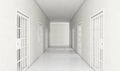 Jail Cell Corridor Modern Royalty Free Stock Photo