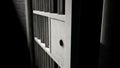 Jail Cell Door And Welded Iron Bars Royalty Free Stock Photo