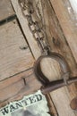 Jail cuffs at the Shoal Creek Living History Museum