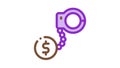 jail or freedom for money bail Icon Animation