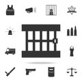Jail icon. Detailed set of police element icons. Premium quality graphic design. One of the collection icons for websites, web des