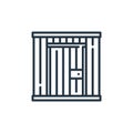 jail icon vector from law and justice concept. Thin line illustration of jail editable stroke. jail linear sign for use on web and Royalty Free Stock Photo