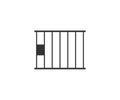 Jail, prison icon. Vector illustration, flat design