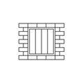 Jail window line icon