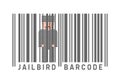 Jailbird barcode Royalty Free Stock Photo