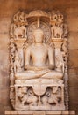 The Jain's statue on altar in Adinath Temple, Khajuraho.