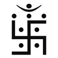 Jain swastika icon symbol