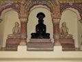 Jain temple altar, jain mandir. Jainism in India, Kajuraho Royalty Free Stock Photo