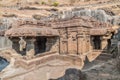 Jain temple Chhota Kailasa in Ellora, Maharasthra state, Ind Royalty Free Stock Photo