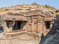 Jain temple Chhota Kailasa in Ellora, Maharasthra state, Ind Royalty Free Stock Photo