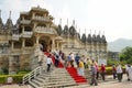 The Jain temple of Ranakpur or Chaturmukha Dharana Vihara is dedicated to Tirthankara Rishabhanatha. Ranakpur, Rajasthan, India Royalty Free Stock Photo