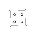 Jainism outline icon. Element of religion sign for mobile concept and web apps. Thin line Jainism outline icon can be used for web
