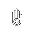 Jainism outline icon. Element of religion sign for mobile concept and web apps. Thin line Jainism outline icon can be used for web