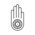 jainism religion line icon vector illustration Royalty Free Stock Photo