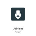 Jainism vector icon on white background. Flat vector jainism icon symbol sign from modern religion collection for mobile concept Royalty Free Stock Photo