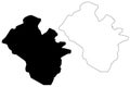 Jaipur City Republic of India, Rajasthan State map vector illustration, scribble sketch City of Jaipur map