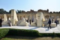 Jaipur, India - December 29, 2014: people visit Jantar Mantar observatory in Jaipur, India.