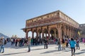 Jaipur, India - December29, 2014: Tourist visit Diwan-I-Am in Amber fort