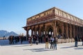 Jaipur, India - December 29, 2014: Tourist visit Diwan-I-Am in Amber fort