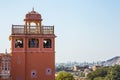 JAIPUR, INDIA - JANUARY 10, 2018: Tower Hawa Mahal. It is constructed of red and pink sandstone. Royalty Free Stock Photo