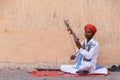 JAIPUR, INDIA - MARCH 15, 2018: Indian musician