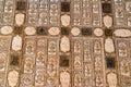 JAIPUR, INDIA - NOVEMBER 5, 2017: Decorative tiles on wall, Amber Fort, India Royalty Free Stock Photo