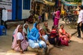 JAIPUR, INDIA - NOVEMBER 9, 2017: Group of unidentified indian women in street