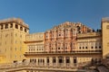 Tourists visiting Hawa Mahal palace (Palace of Winds) - famous R