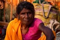 JAIPUR, INDIA - NOVEMBER 9, 2017: Unidentified senior Indian woman