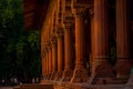 Jaipur, India - September 19, 2017: Muslim architecture detail of Diwan-i-Am, or Hall of Audience, inside the Red Fort