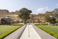 Beautiful old architecture at Amber Palace Jaipur India. Royalty Free Stock Photo