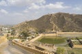 Beautiful old architecture at Amber Palace Jaipur India. Royalty Free Stock Photo