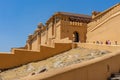 Jaipur, Rajasthan, India - April 23, 2018 :Beautiful view of Amber fort and Amber palace with its large ramparts Royalty Free Stock Photo