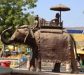 Indian Royal procession complete with elephant ride Statue