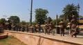 Indian Royal procession complete with elephant ride Statue