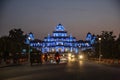 Albert Hall museum city palace at night in Jaipur Royalty Free Stock Photo