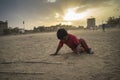 Portrait of young poor boy in India Royalty Free Stock Photo