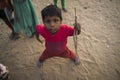 Portrait of young poor kid in India Royalty Free Stock Photo